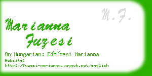 marianna fuzesi business card